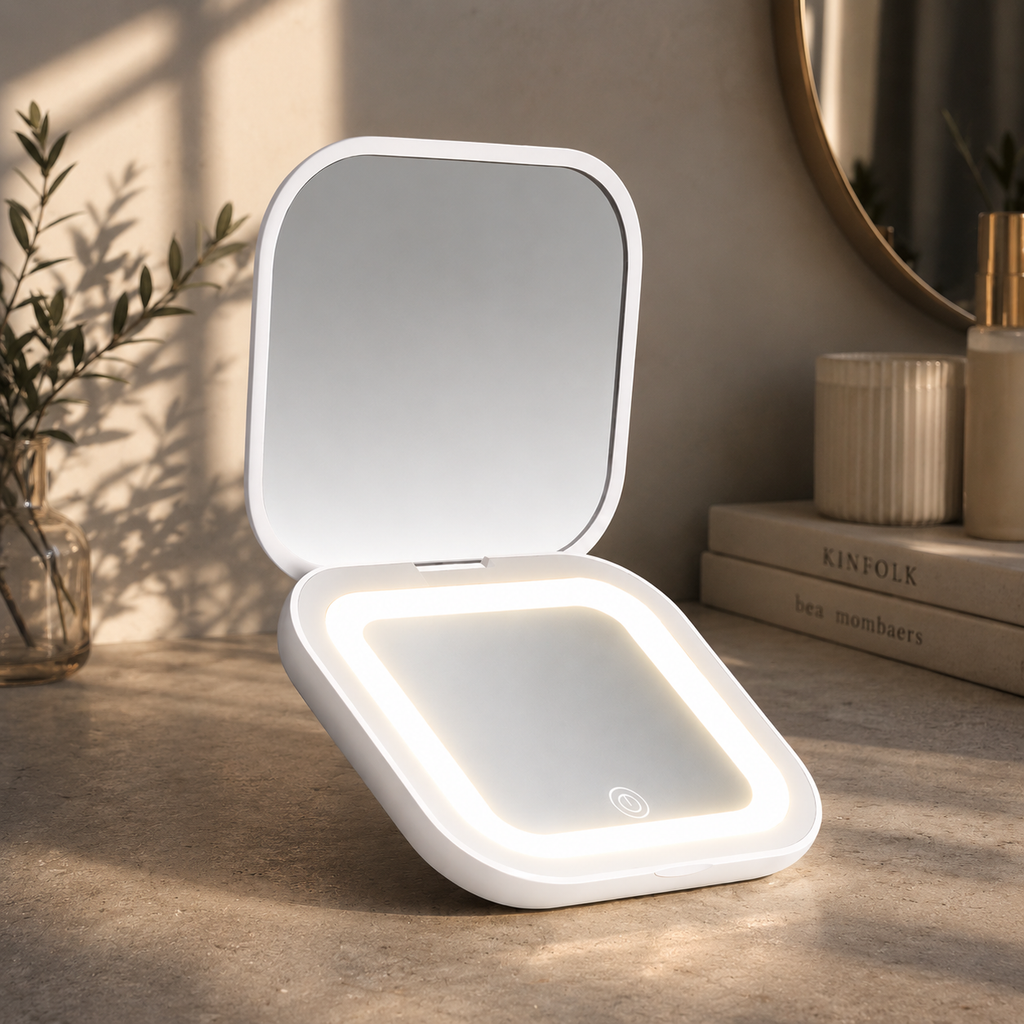 Clarity Reflections Prism™ Compact/Travel/Portable Pocket LED Mirror