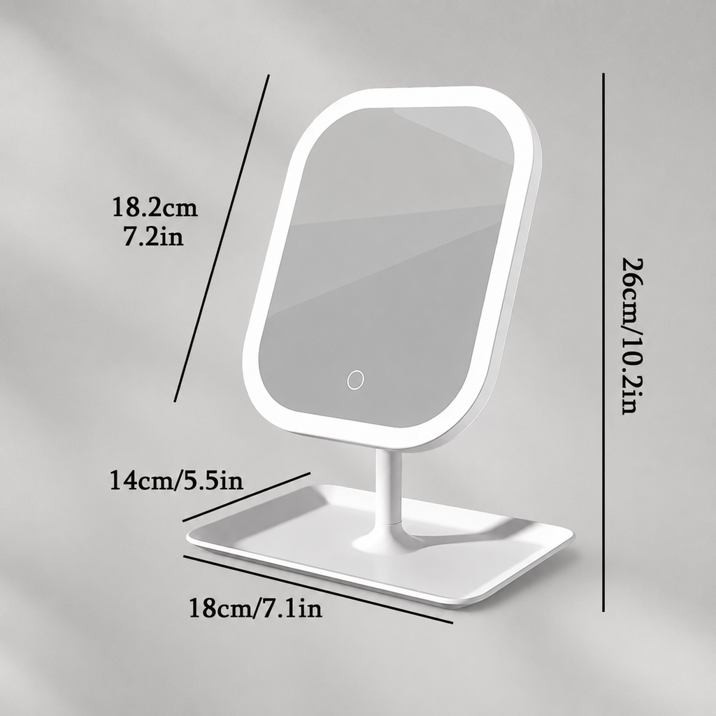 Clarity Reflections Prism™ LED Vanity Mirror – 3 Light Modes & 10X Magnification