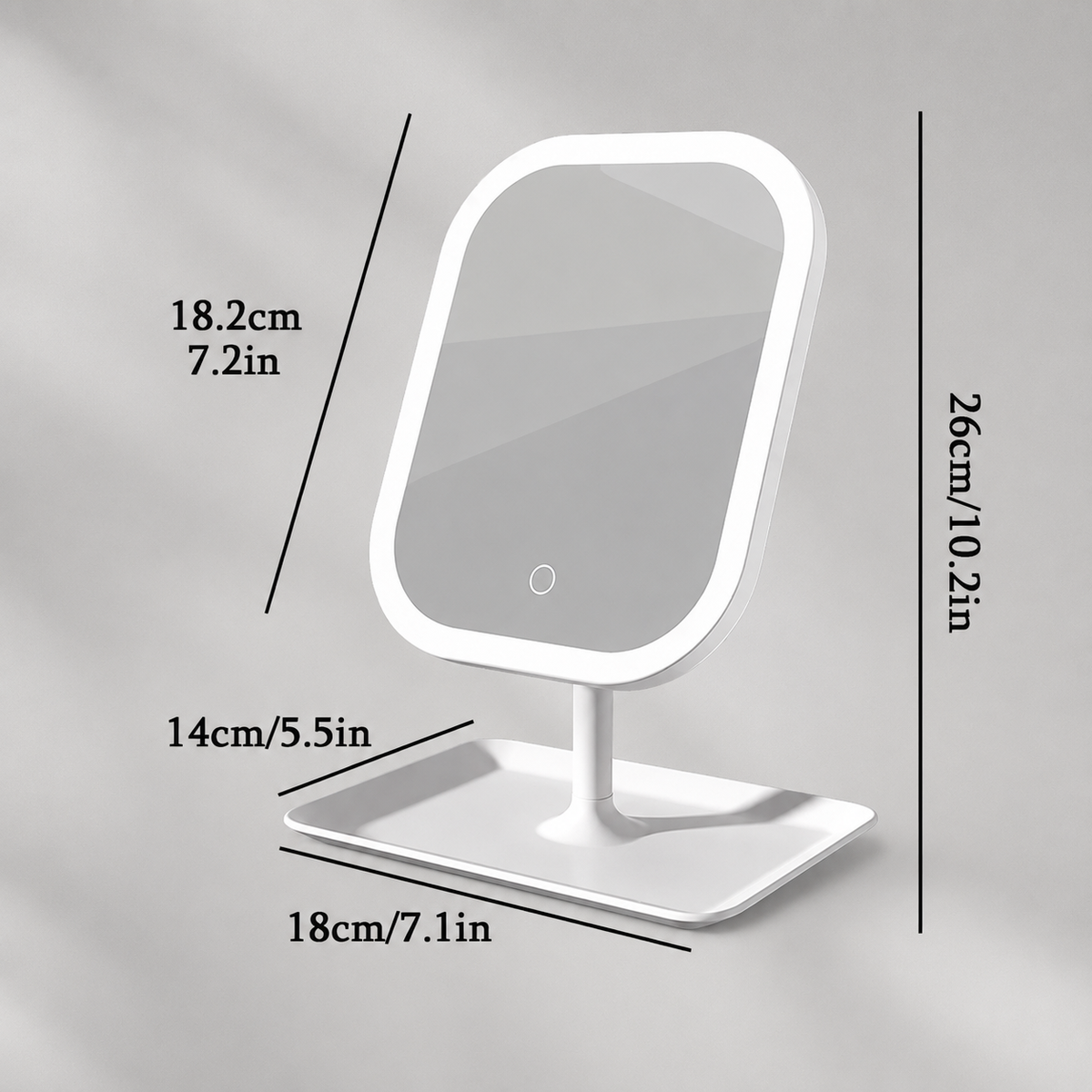 Clarity Reflections Prism™ LED Vanity Mirror – 3 Light Modes & 10X Magnification