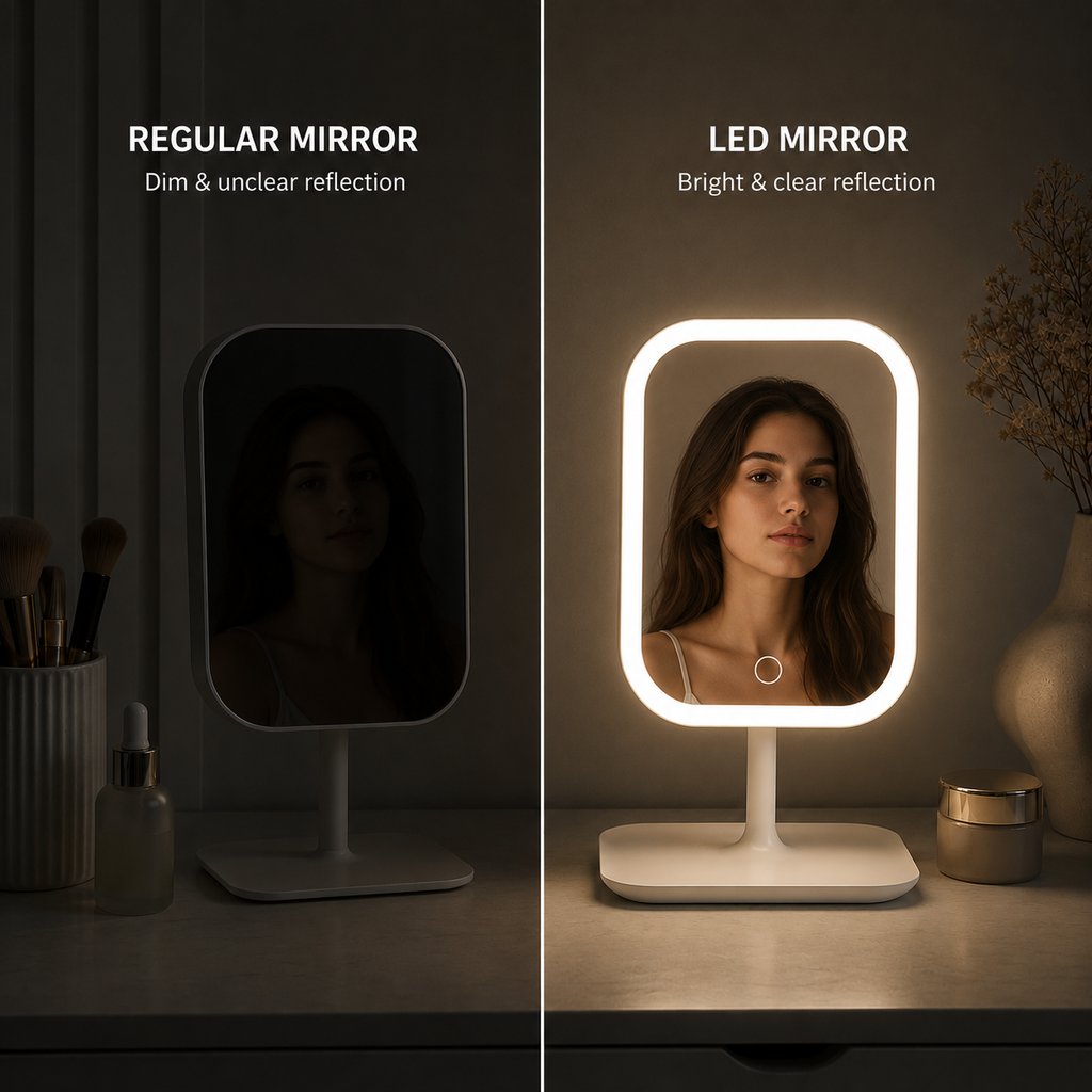 Clarity Reflections Prism™ LED Vanity Mirror – 3 Light Modes & 10X Magnification