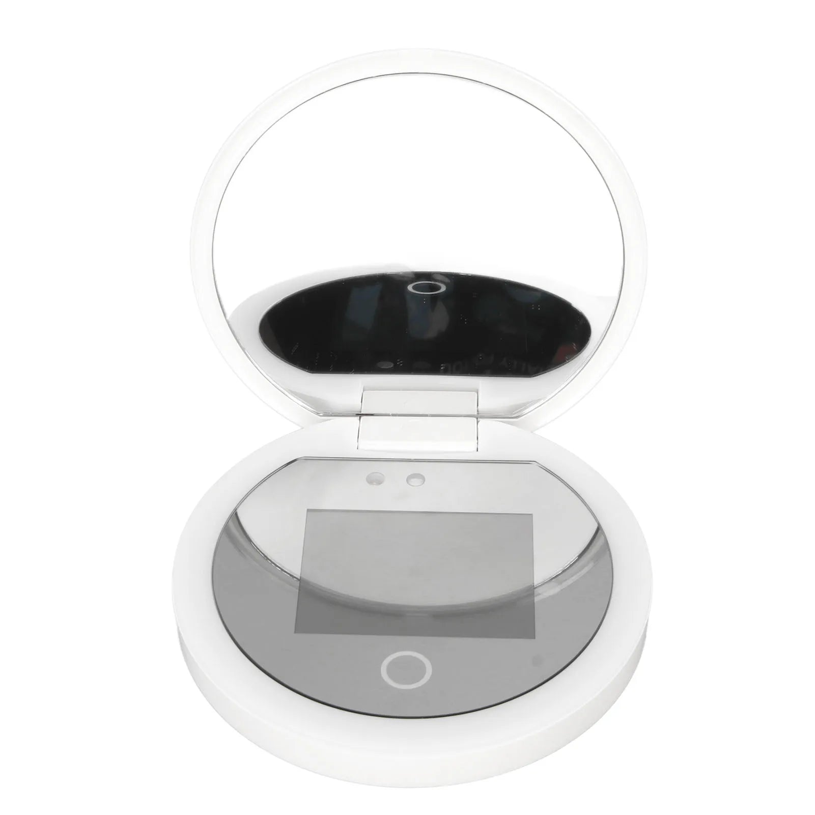 Clarity Reflections Prism™ UV Mirror Sunscreen Testing Camera with Light 2X Magnification Travel Makeup Mirror
