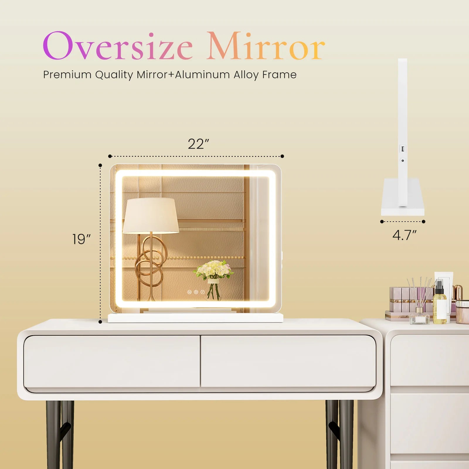 Clarity Reflections Prism™ LED Vanity Mirror — 3‑Mode Smart Mirror