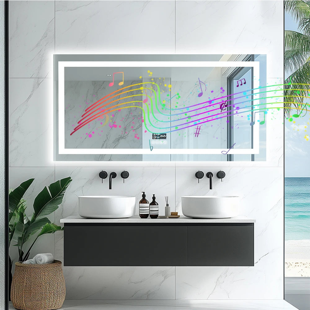 Clarity Reflections Prism™ ClarityBeam Digital LED Bathroom Mirror