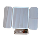 Clarity Reflections Prism™ Trifold Makeup Mirror With LED Lights, Complementary Makeup Mirror