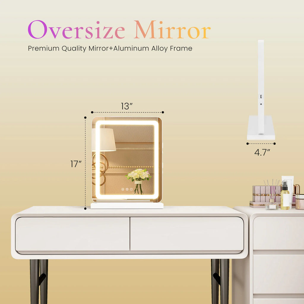 Clarity Reflections Prism™ LED Vanity Mirror — 3‑Mode Smart Lighting