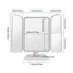 Clarity Reflections Prism™ Trifold Makeup Mirror With LED Lights, Complementary Makeup Mirror