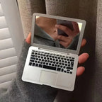 Clarity Reflections Prism™ Mini Laptop‑Style Portable Makeup Mirror — Foldable, Travel‑Ready.
