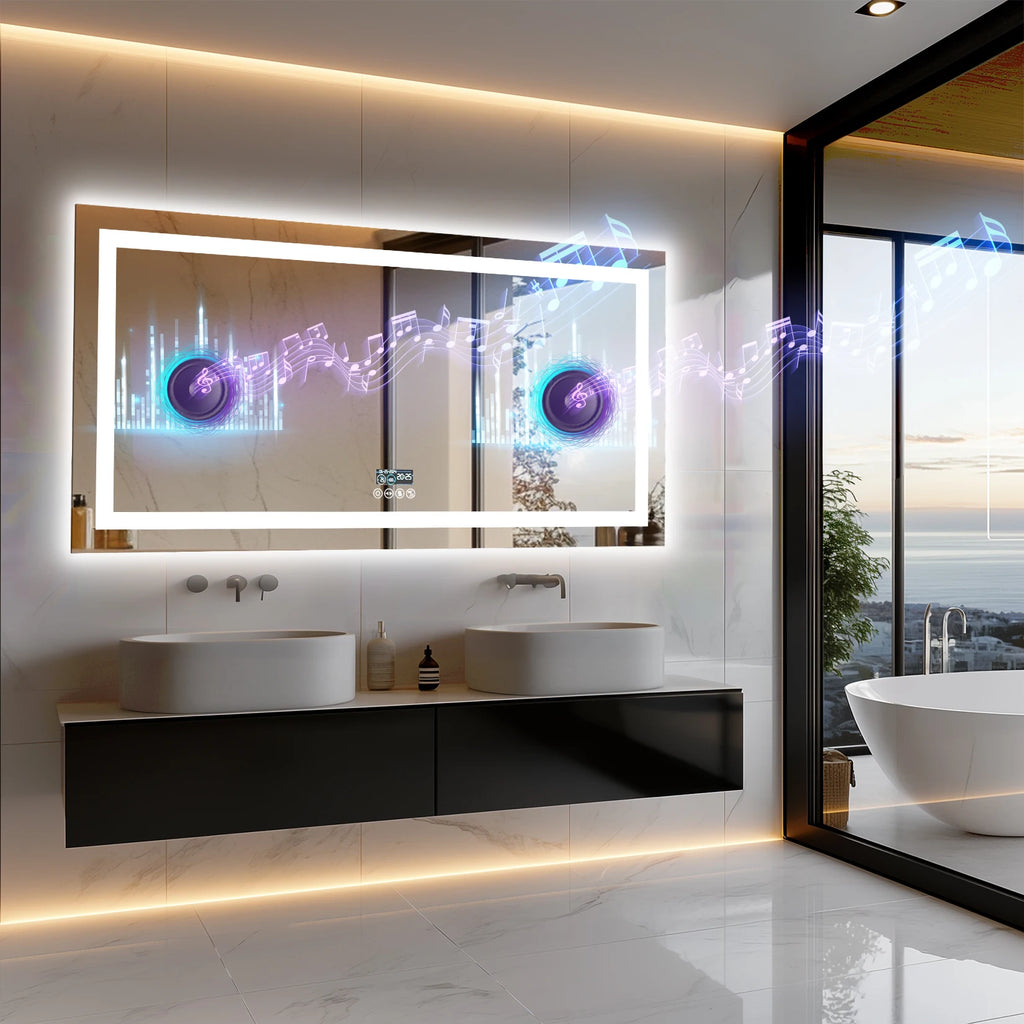 Clarity Reflections Prism™ ClarityBeam Digital LED Bathroom Mirror