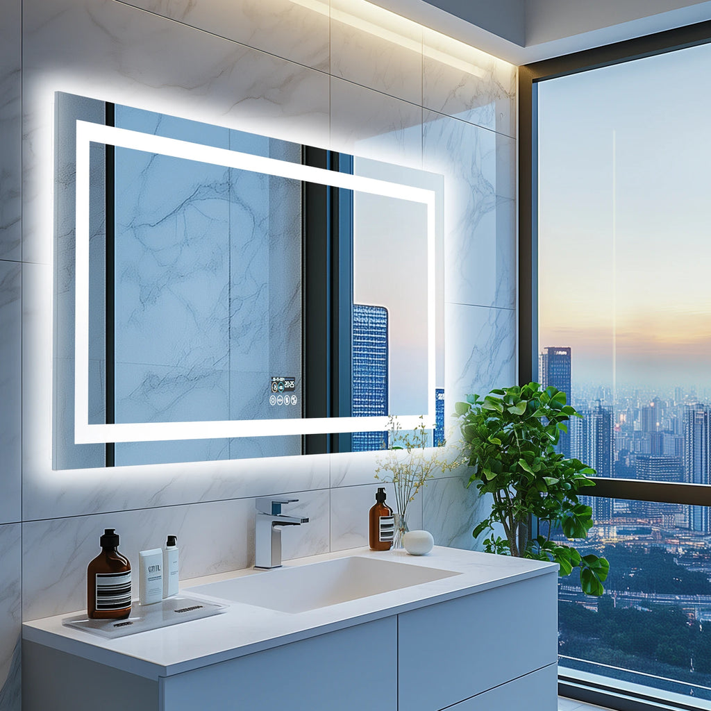 Clarity Reflections Prism™ ClarityBeam Digital LED Bathroom Mirror