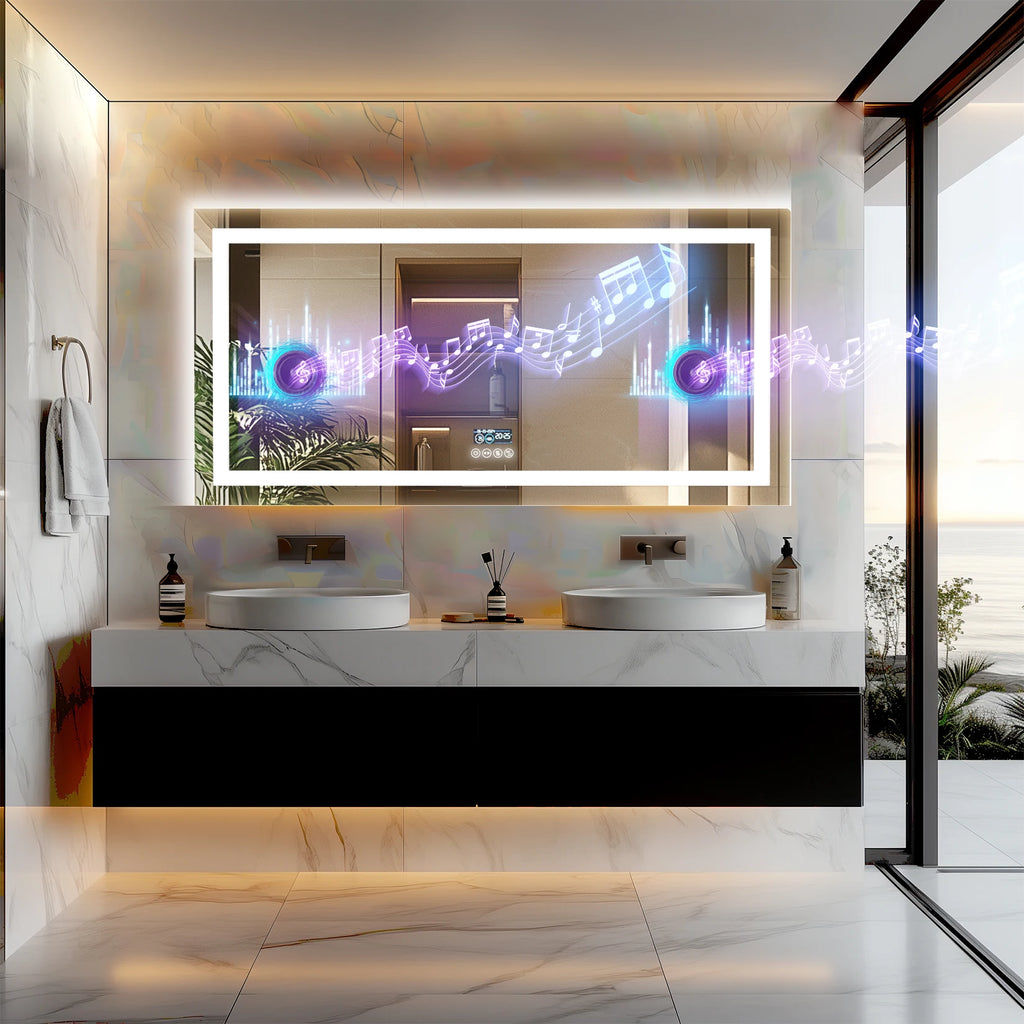 Clarity Reflections Prism™ ClarityBeam Digital LED Bathroom Mirror
