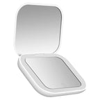 Clarity Reflections Prism™ Pocket Mirror with Lights, Portable Folding Handheld Small Pocket LED Travel Makeup Mirror