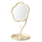 Clarity Reflections Prism™ Sunflower Desktop Makeup Mirror for Students Flower Beauty Dressing Table Mirror with Hanging Jewelry Organizer
