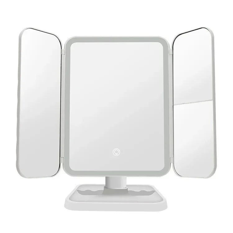 Clarity Reflections Prism™ Trifold Makeup Mirror With LED Lights, Complementary Makeup Mirror