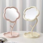 Clarity Reflections Prism™ Sunflower Desktop Makeup Mirror for Students Flower Beauty Dressing Table Mirror with Hanging Jewelry Organizer