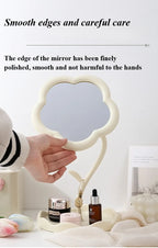 Clarity Reflections Prism™ Sunflower Desktop Makeup Mirror for Students Flower Beauty Dressing Table Mirror with Hanging Jewelry Organizer