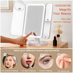 Clarity Reflections Prism™ Trifold Makeup Mirror LED Lights