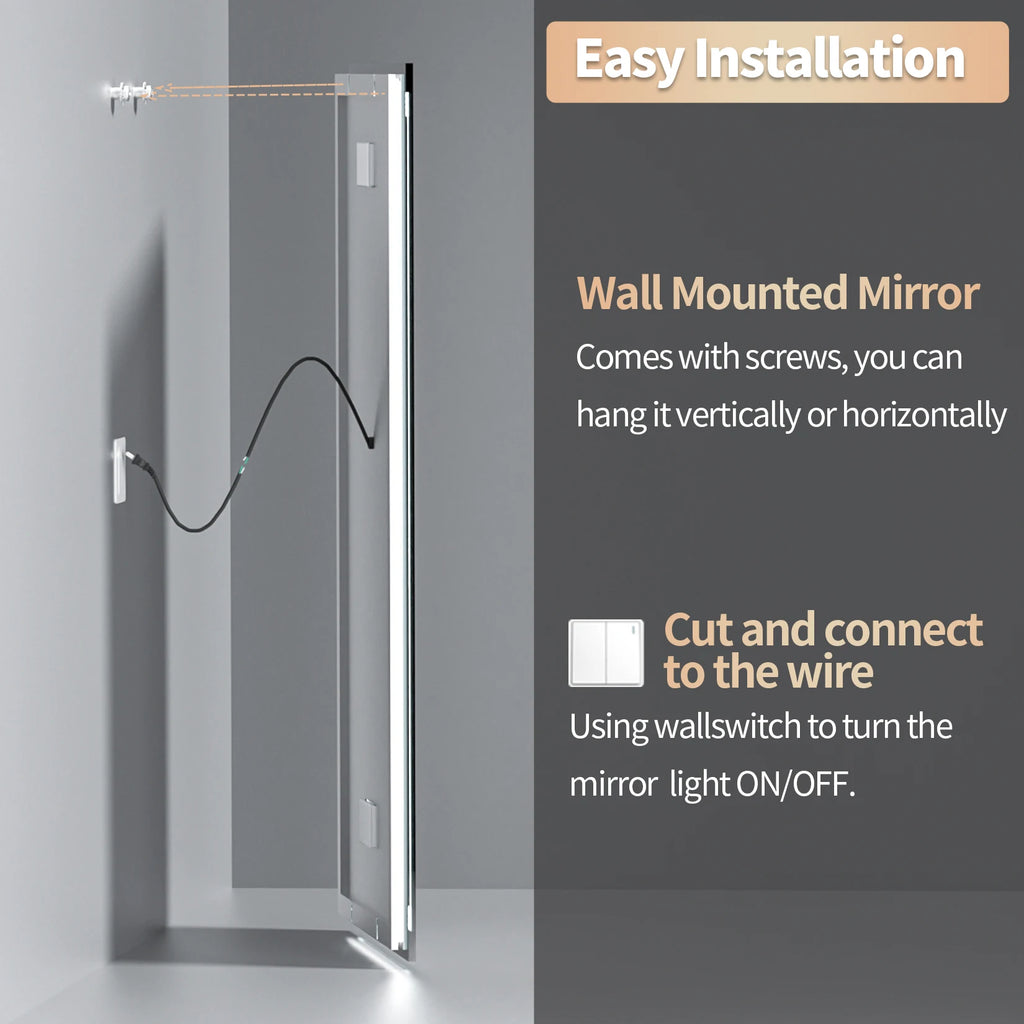Clarity Reflections Prism™ ClarityBeam Digital LED Bathroom Mirror