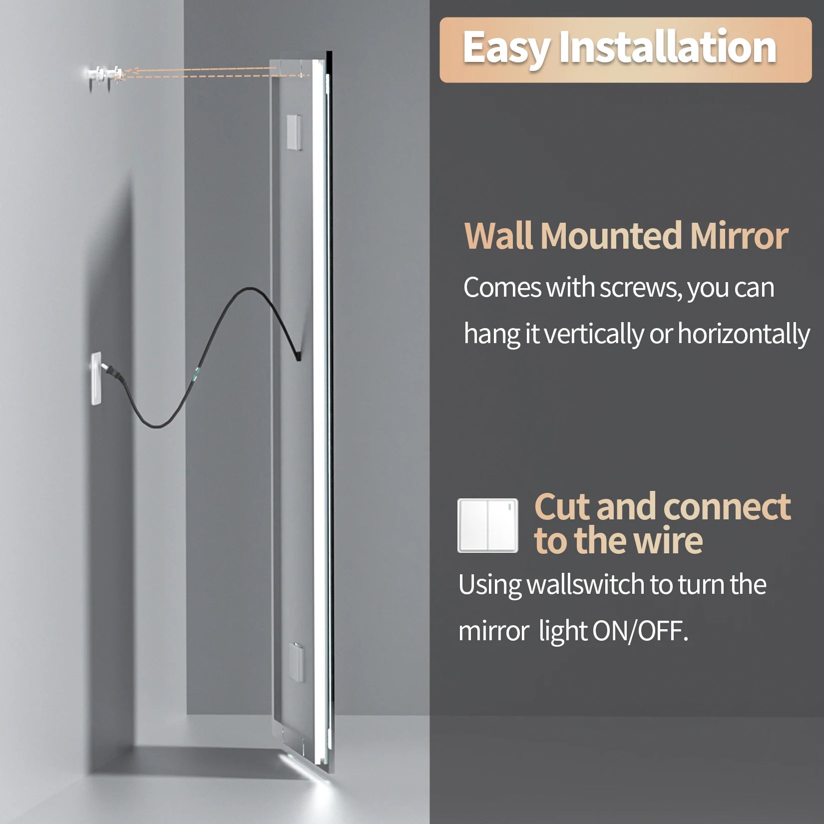 Clarity Reflections Prism™ ClarityBeam Digital LED Bathroom Mirror