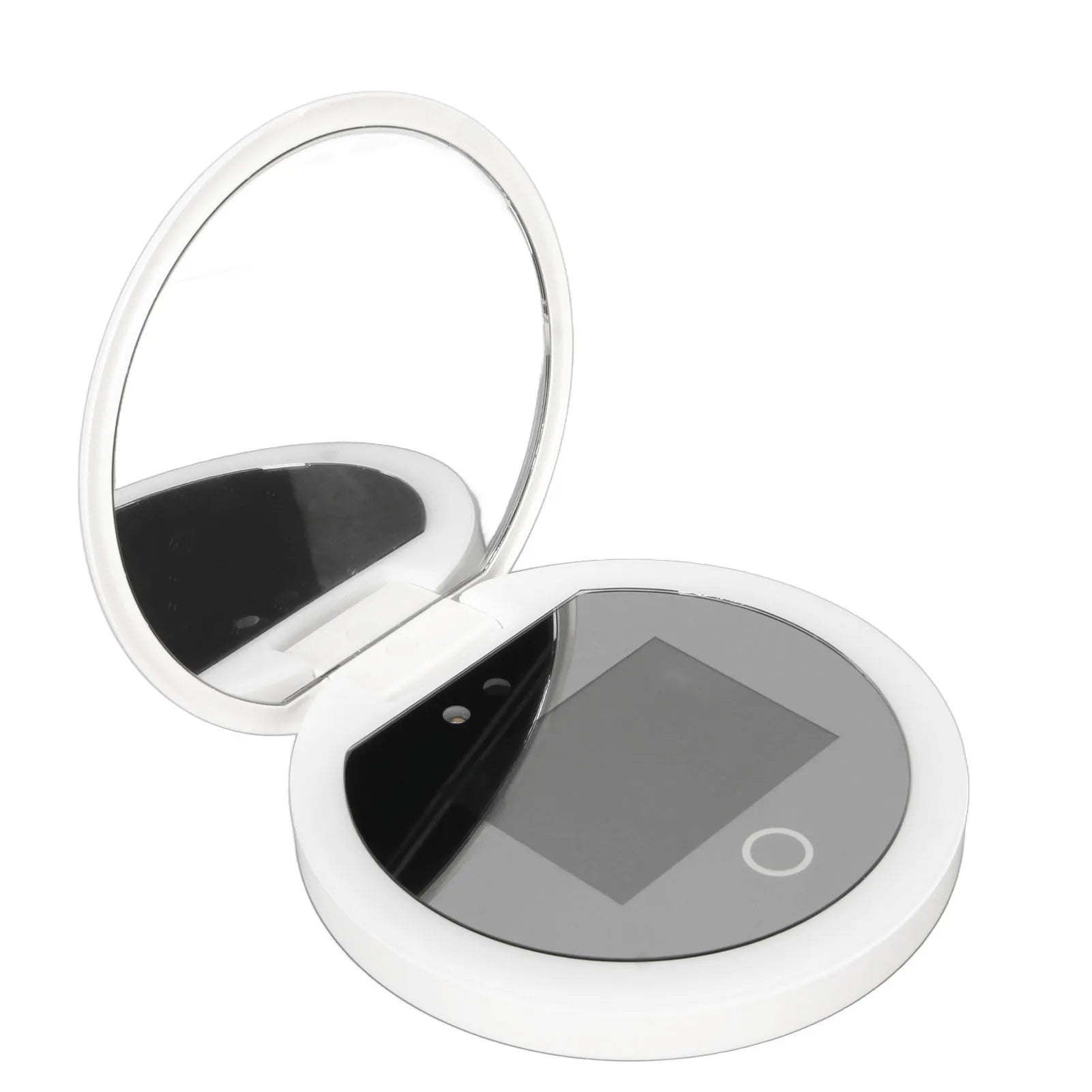 Clarity Reflections Prism™ UV Mirror Sunscreen Testing Camera with Light 2X Magnification Travel Makeup Mirror