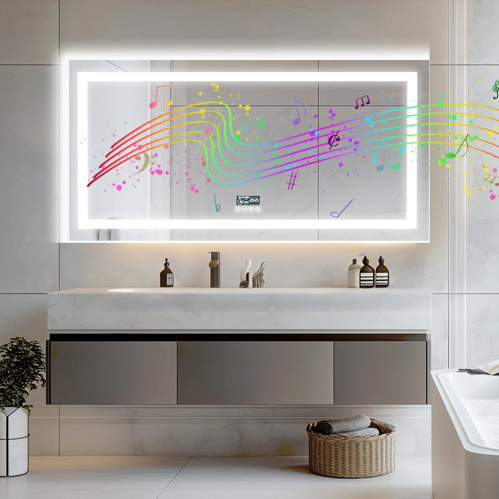 Clarity Reflections Prism™ ClarityBeam Digital LED Bathroom Mirror