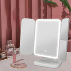 Clarity Reflections Prism™ Trifold Makeup Mirror With LED Lights, Complementary Makeup Mirror