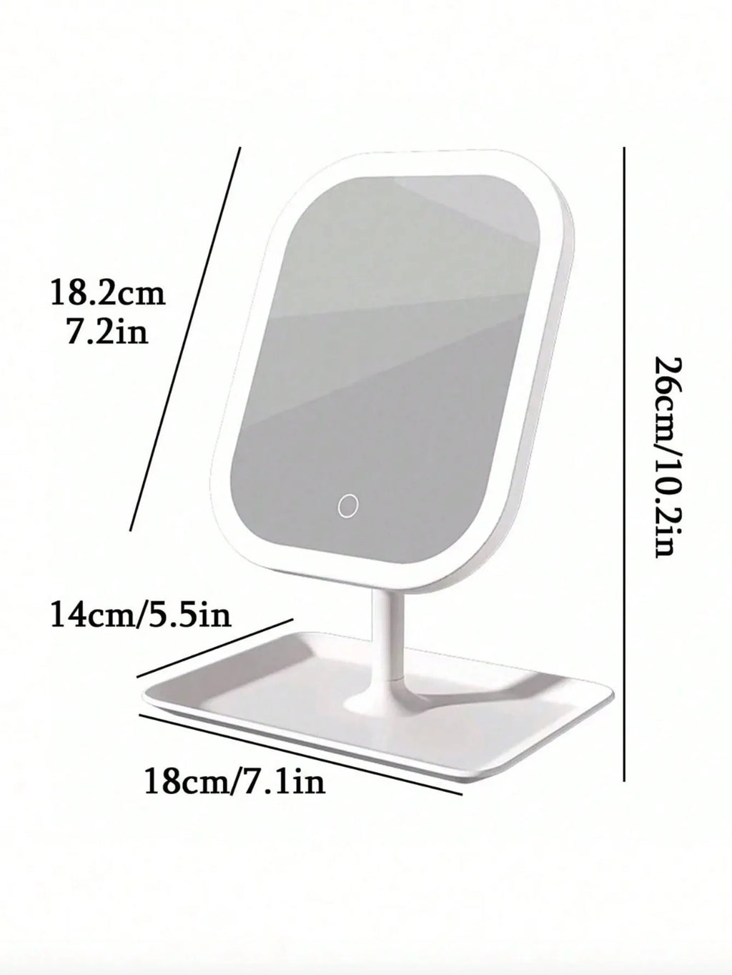 Clarity Reflections Prism™ LED Vanity Mirror – 3 Light Modes & 10X Magnification
