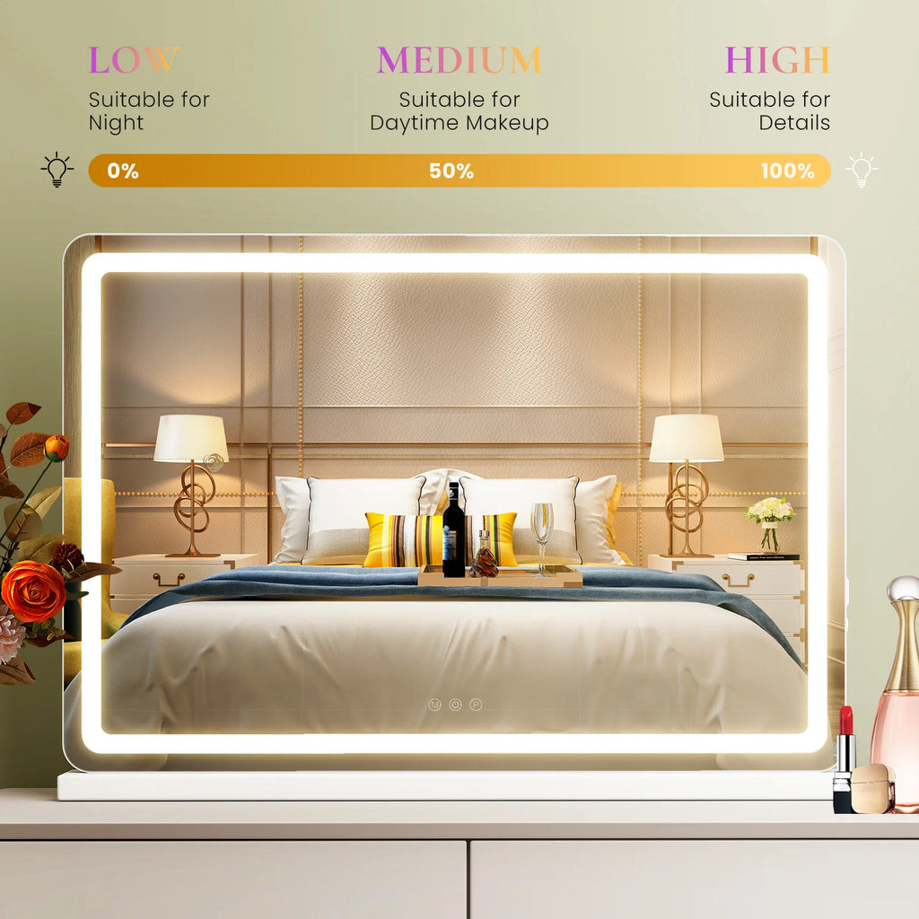 Clarity Reflections Prism™ LED Vanity Mirror — 3‑Mode Smart Lighting